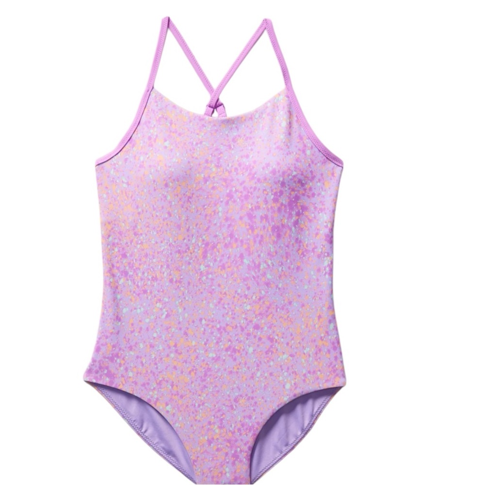 Athleta Purple and Orange One Piece Swimwear